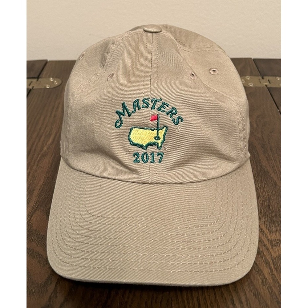 Master 2017 American Needle Official‎ khaki Adjustable Hat Pre-Owned
